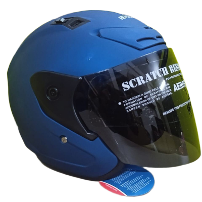 Picture of X-TON PLAIN MATT BLUE  CERTIFIED HELMET (Blue)