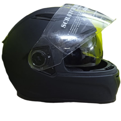 Picture of BLAZE PLAIN MATT BLACK FULL FACE CERTIFIED HELMET (Black)