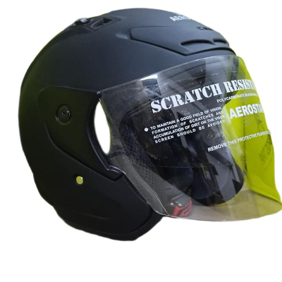 Picture of X-TON PLAIN MATT BLACK  CERTIFIED HELMET (Black)