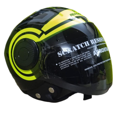 Picture of PULSE DECOR D1 BLACK YELLOW CERTIFIED HELMET (Black)