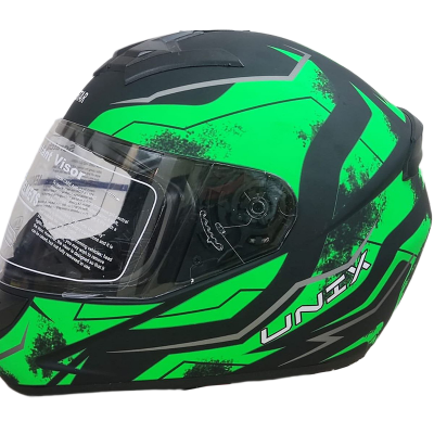 Picture of AEROSTAR UNIX DECOR D3 BLACK GREEN FULL FACE HELMET (BLACK GREEN)
