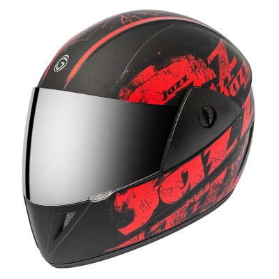 Picture of Gliders Jazz Black Red Full face High Quality Certified Helmet (Black)