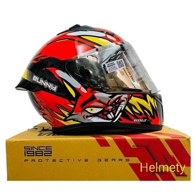 Picture of Bolt Bunny Glossy Orange full face helmet with dual certification. (Orange)