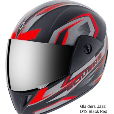 Picture of Gliders Jazz D12 Black Red Full Face Certified Helmet (Black)