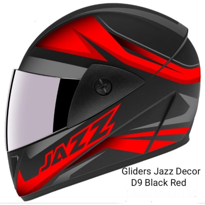 Picture of Gliders Jazz  Full Face Black Red Certified Helmet (Red and Black)