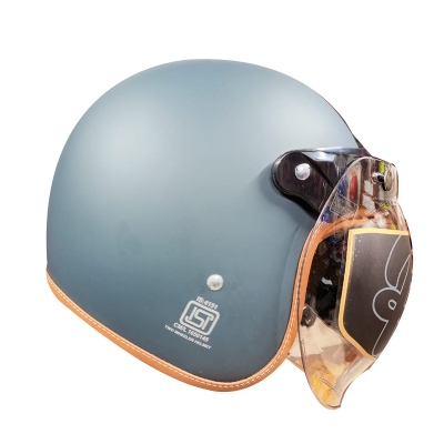 Picture of Axor Retro Jet Leather Dull Slate Dual Certified Helmet (SLATE)