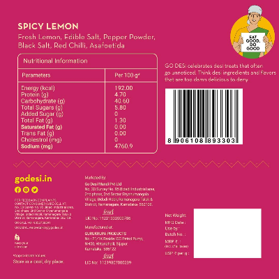 Picture of Go desi  spicy lemon