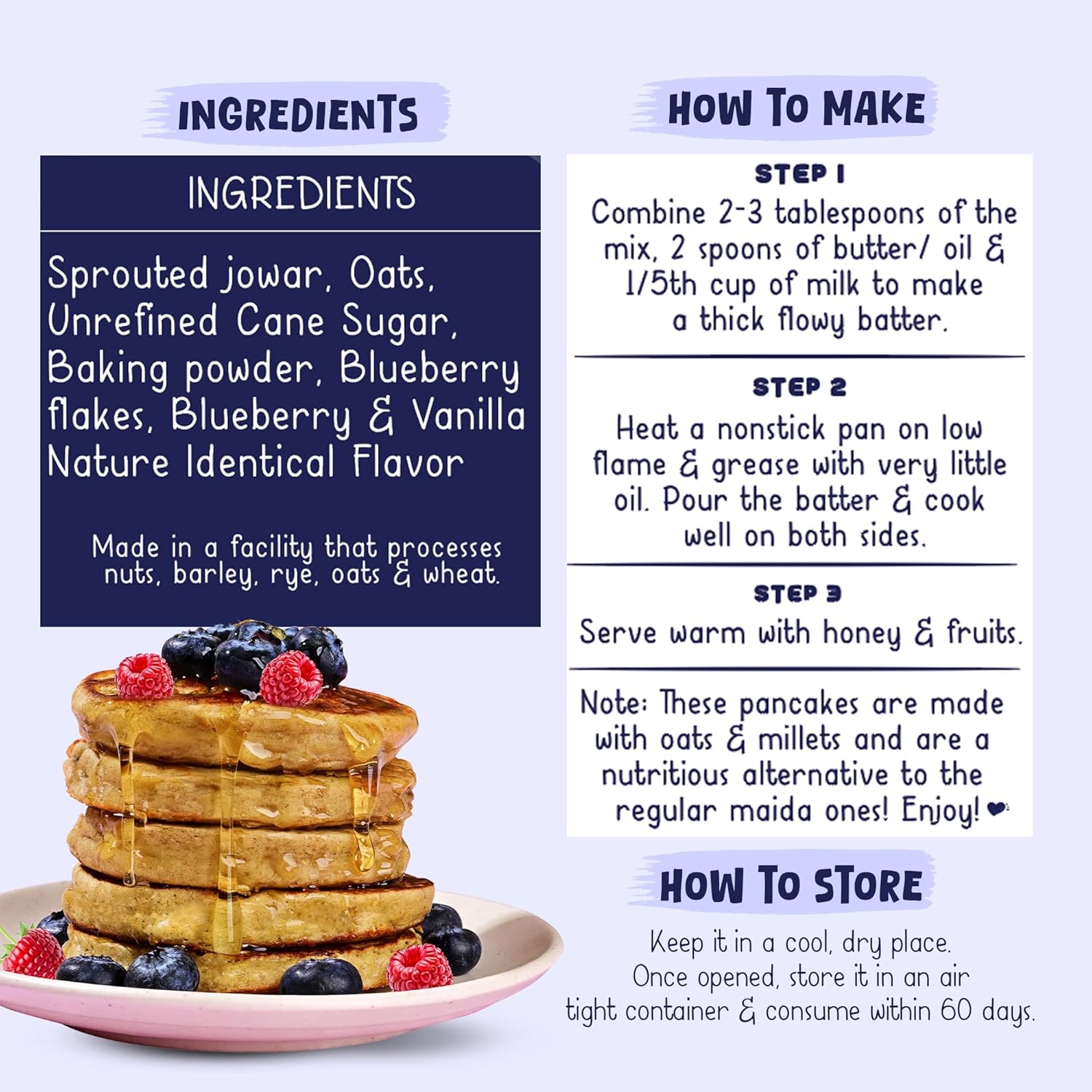 Picture of Gladful  Blueberry Millet Pancake Mix 