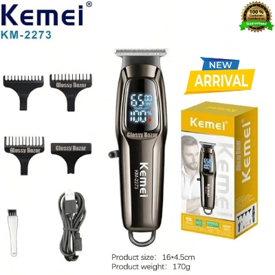 Picture of KEMEI KM-2273 Professional Mens Hair Cutting Wireless Trimmer LED Display Haircut 1800mah Lithium Battery