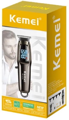 Picture of KEMEI KM-2273 Professional Mens Hair Cutting Wireless Trimmer LED Display Haircut 1800mah Lithium Battery