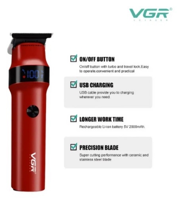 Picture of VGR V-987 Rosso Professional Beard and Moustache Trimmer for Men