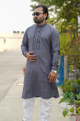 Picture of Solid Premium Cotton Punjabi