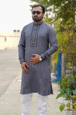 Picture of Solid Premium Cotton Punjabi