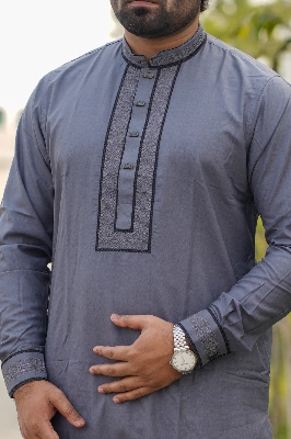 Picture of Solid Premium Cotton Punjabi
