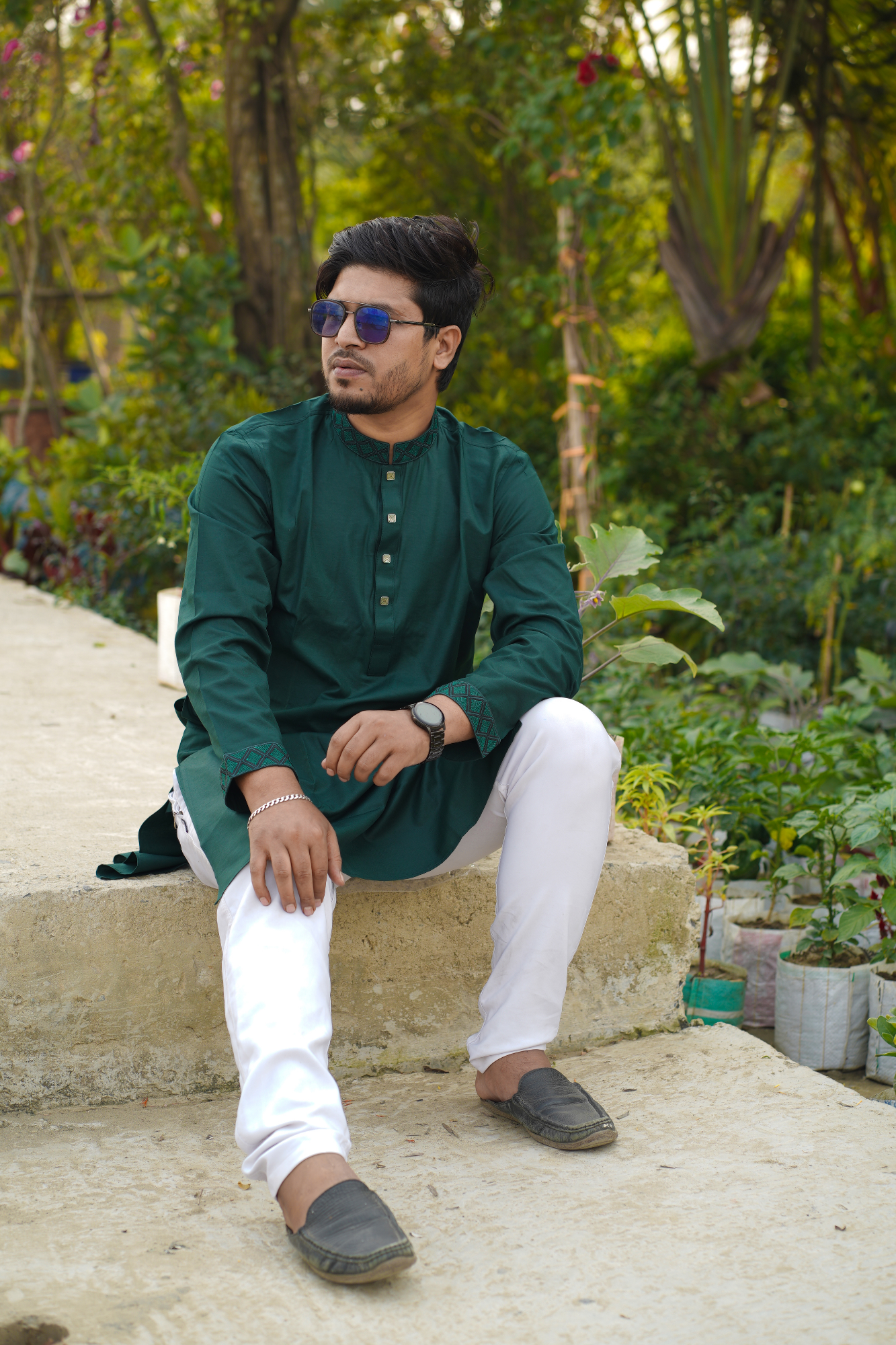 Picture of Classic Green Cotton Panjabi
