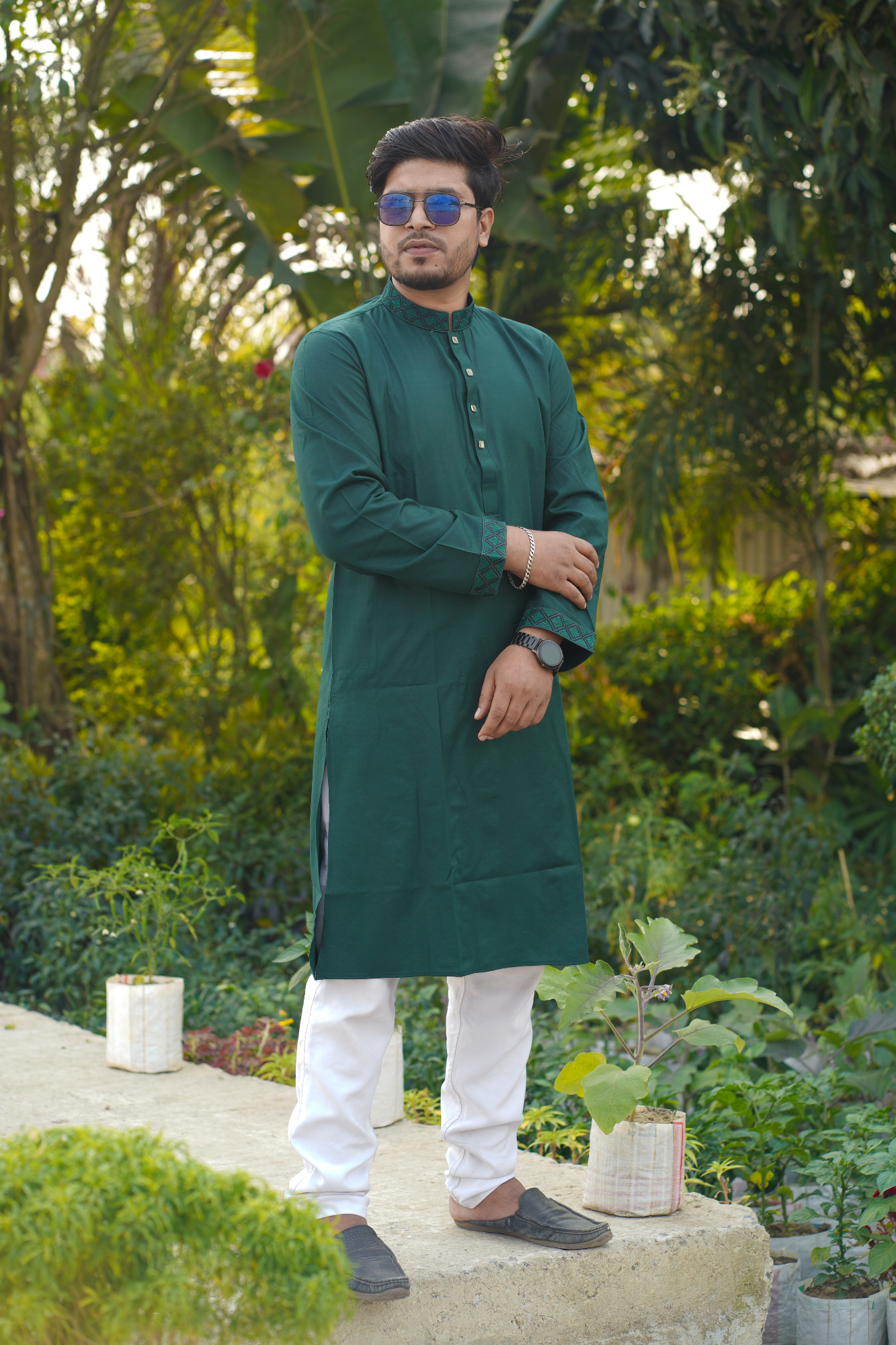 Picture of Classic Green Cotton Panjabi