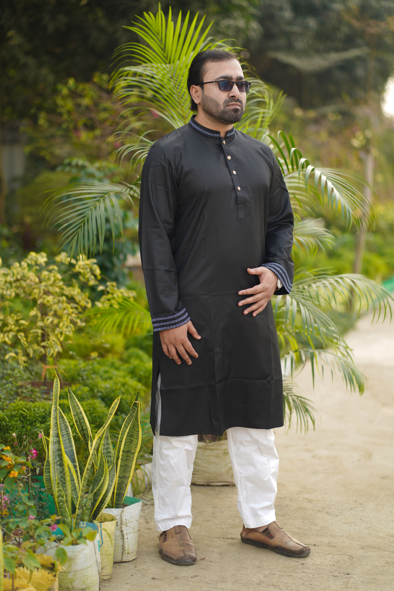 Picture of Classic Black Cotton Panjabi