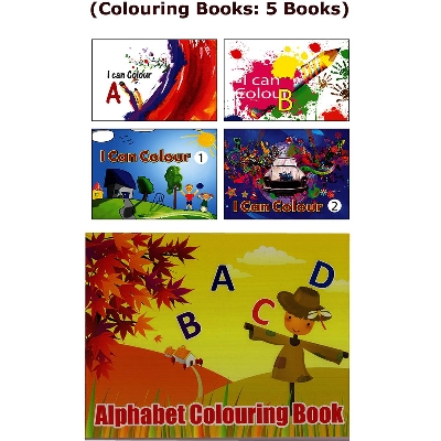 Picture of Coloring 5 Book-Set for Kids ( I Can Color A,B,1,2, Alphabet)