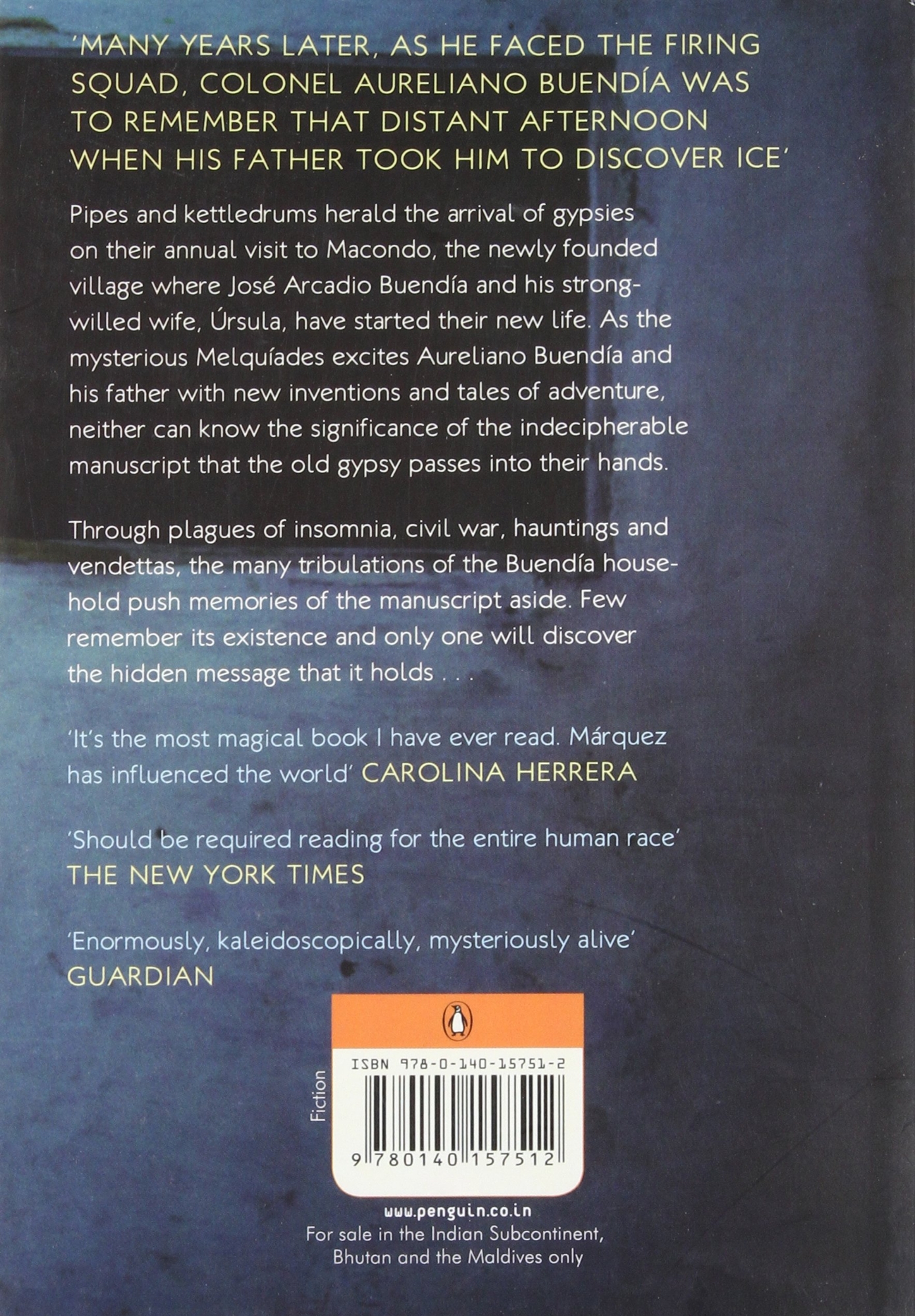 Picture of One Hundred Years of Solitude (International Writers S.) Paperback