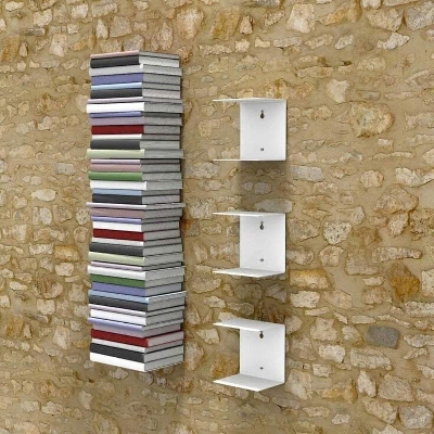 Picture of Metal Invisible Wall Bookshelf White (1 Piece) - Book Shelf - Book Shelf - Book Shelf - book shelf White