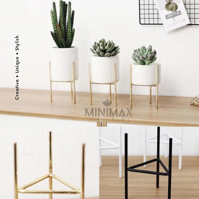 Picture of MiniMax Plant Vase Stand Black (Set of 3) Black