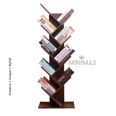 Picture of MiniMax 9-Shelf Ladder Bookcase Black