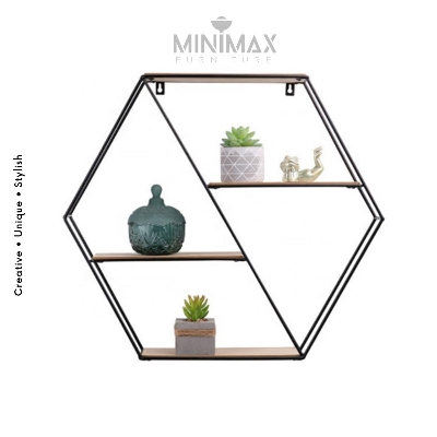Picture of MiniMax Hexagon Wall Shelf Black