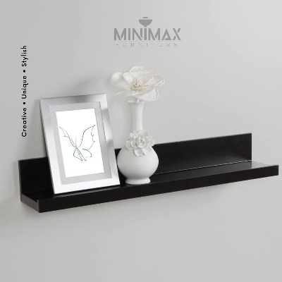 Picture of MiniMax Floating Shelf with Picture Ledge (1 Piece) Black