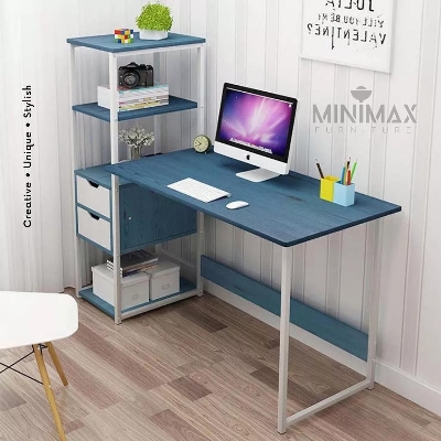 Picture of MiniMax Working Desk with Shelf-02 Grey