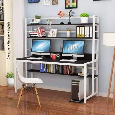 Picture of Bookcase সহ minimax কম্পিউটার ডেস্ক - computer table Black