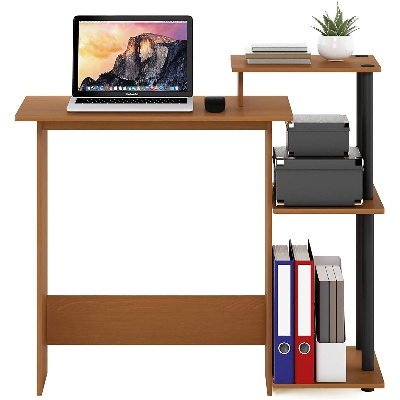 Picture of MiniMax Computer Desk with Square Sided Shelves Peach