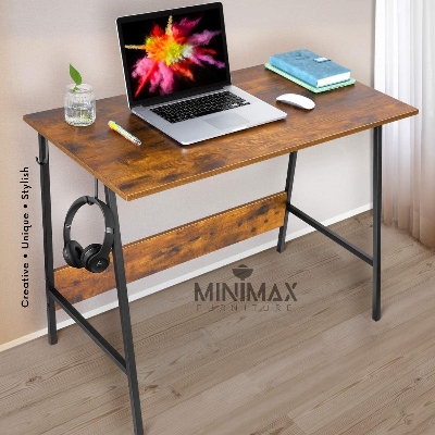 Picture of MiniMax Computer Desk with 2 Hooks Peach