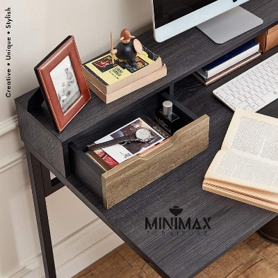 Picture of MiniMax Office Desk with 2 Storage Drawer Peach