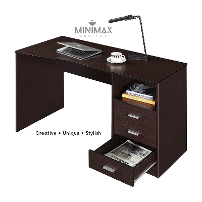 Picture of MiniMax Classic Computer Desk with Multiple Drawers Peach