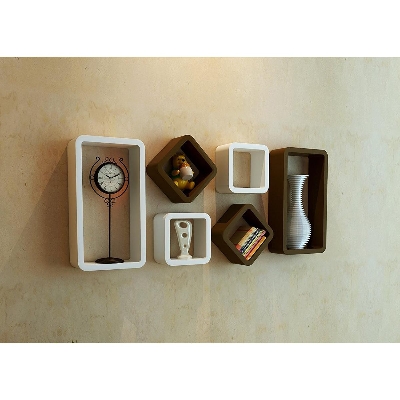 Picture of Minimax Home wall Decor , unique-modern-wall-shelves  ( set of 6 ) Multicolor