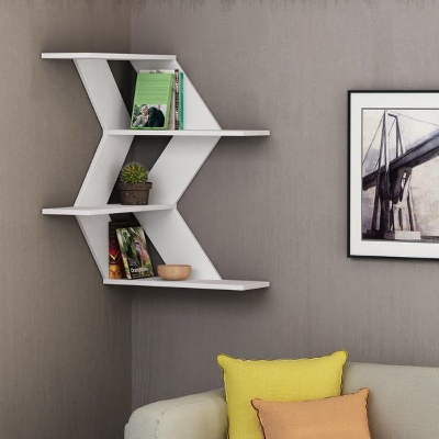 Picture of Minimax corner shelf Home Decor  ( 23.62 x 23.62 x 33.46 Inches ) White