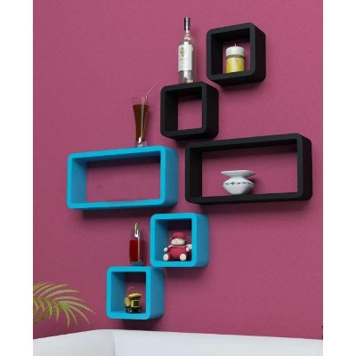 Picture of Unique Wall Boxes  Shelves, (Set of 6) Multicolor