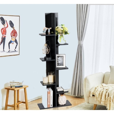 Picture of Minimax  7-shelf Plant/Book Display Rack Black