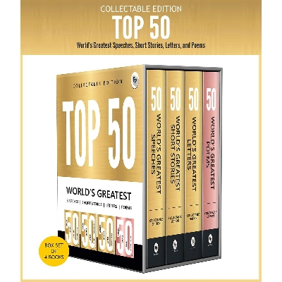 Picture of Top 50 World s Greatest Short Stories, Speeches, Letters & Poems, COLLECTABLE EDITION (Box Set of 4 Books) Paperback