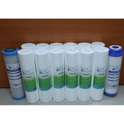 Picture of Sediment Filter PP -12 Pcs, CTO Net Carbon-1 Pcs, UDF Box Carbox-1 Pcs (14 Pcs Package) TOP KLEAN