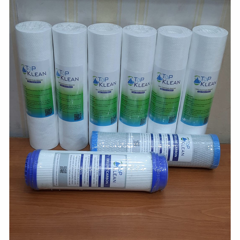 Picture of Sediment Filter PP -6 Pcs, CTO Net Carbon-1 Pcs, UDF Box Carbox-1 Pcs (8 Pcs Package) TOP KLAN BRAND