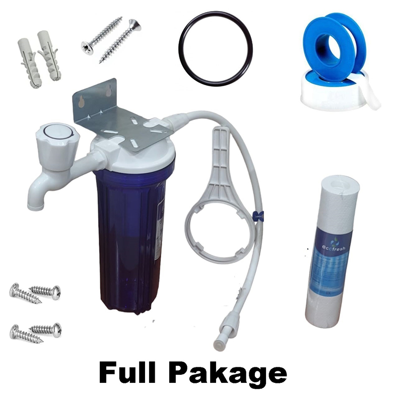 Picture of 10 Inch Water Filter Purifier with all Accessories for Household Iron Removal Water Cartridge Filter (FULL PAKAGE)