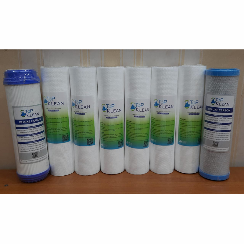 Picture of Sediment Filter PP -6 Pcs, CTO Net Carbon-1 Pcs, UDF Box Carbox-1 Pcs (8 Pcs Package) TOP KLAN BRAND