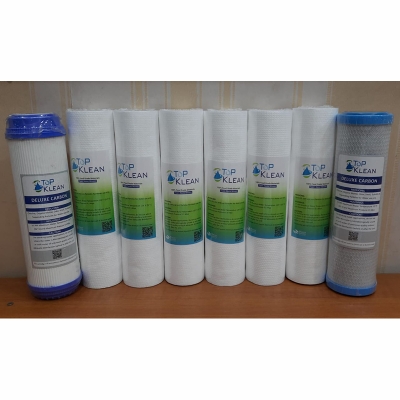Picture of Sediment Filter PP -6 Pcs, CTO Net Carbon-1 Pcs, UDF Box Carbox-1 Pcs (8 Pcs Package) TOP KLAN BRAND