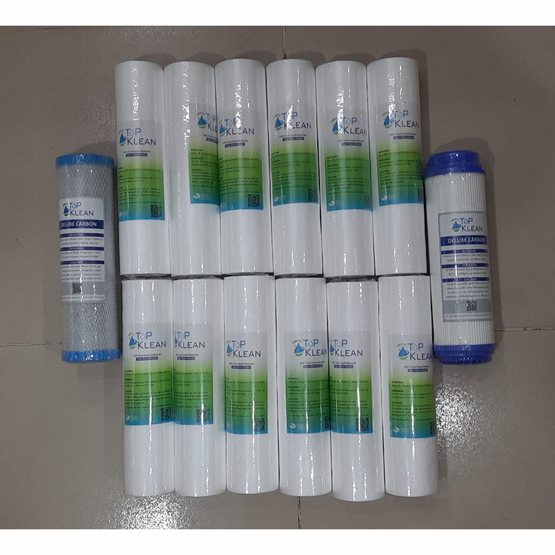 Picture of Sediment Filter PP -12 Pcs, CTO Net Carbon-1 Pcs, UDF Box Carbox-1 Pcs (14 Pcs Package) TOP KLEAN