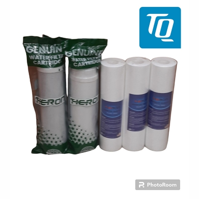 Picture of Sediment Filter PP (1 Micron)-3 Pcs, CTO Net Carbon-1 Pcs and 10" UDF Box Carbox-1 Pcs (5 Pcs Package) HERON PREMIUM