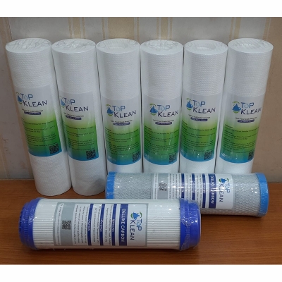 Picture of Sediment Filter PP -6 Pcs, CTO Net Carbon-1 Pcs, UDF Box Carbox-1 Pcs (8 Pcs Package) TOP KLAN BRAND