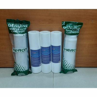 Picture of Sediment Filter PP (1 Micron)-3 Pcs, CTO Net Carbon-1 Pcs and 10" UDF Box Carbox-1 Pcs (5 Pcs Package) HERON PREMIUM