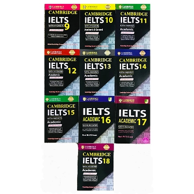 Picture of Cambridge IELTS (9-18) FULL SET Self-study Student's Book (White Print) With CD