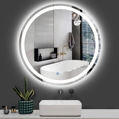 Picture of Premium Quality & Customizable High Intensity LED Touch Mirror - Round - Copper Free - 24x24 Inch
